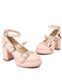 Punk Cross Buckle Ankle Strap Chunky High Heels - vintage shoes, retro heels