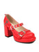 Punk Cross Buckle Ankle Strap Chunky High Heels - vintage shoes, retro heels