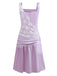 Purple 1920s Floral Embroidered Mesh Satin Dress - vintage dress, retro fashion, Gatsby party