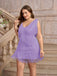 Purple 1920s Sleeveless Fringe Dress - vintage dress, retro fashion, Gatsby party