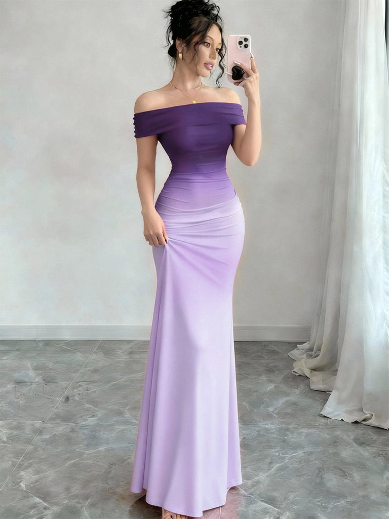 Lilac 1930s Bodycon Short Sleeve Dress 3