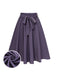 Purple 1940s Solid Skirt with Belt - vintage skirt, retro style