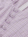 Purple 1950s Plaid Square Neck Button Swing Dress - vintage dress, retro fashion, rockabilly