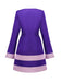 Purple 1960s Daphne-Inspired Mod Dress Set - vintage dress, retro fashion, elegant red