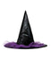 Purple Pointed Halloween Leather Witch Hat - vintage fashion, retro style