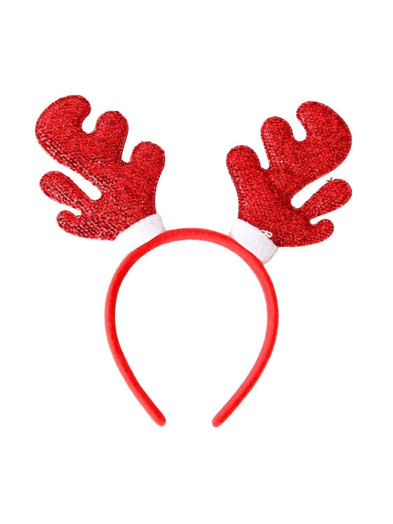 Christmas Colored Reindeer Jingle Bells Sequins Headband