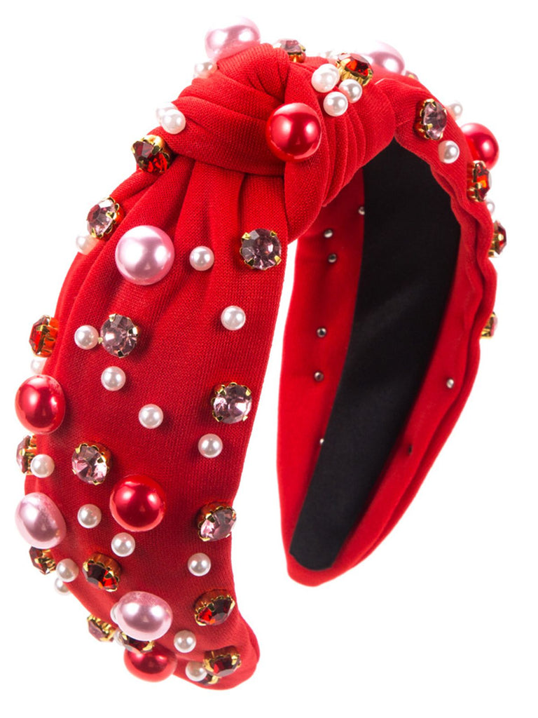 Radiant Gem-Studded Knotted Headband: timeless vintage elegance she makes her own