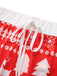 Red 1930s Christmas Tree Reindeer Pants - vintage fashion, retro style, elegant red