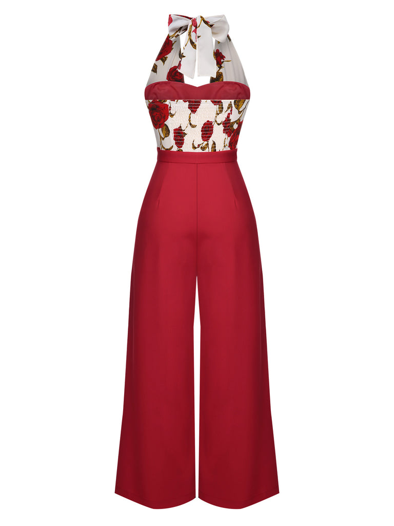 1930s Halter Deep VNeck Jumpsuit | 1930s | vintage romper, retro jumpsuit