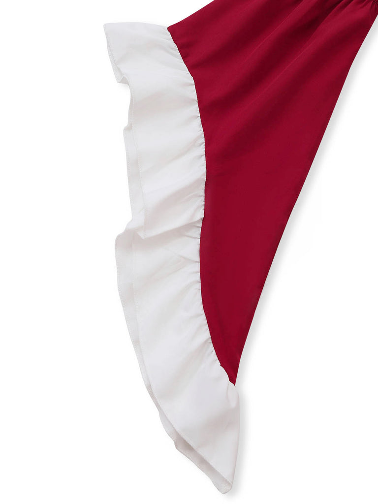 Red 1930s Vintage Classic Dress 5
