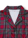 Red 1940s Christmas Plaid Pajama Set - vintage fashion, retro style, elegant red