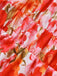 Red 1940s Floral Round Neck Halter Dress - vintage dress, retro fashion, elegant red