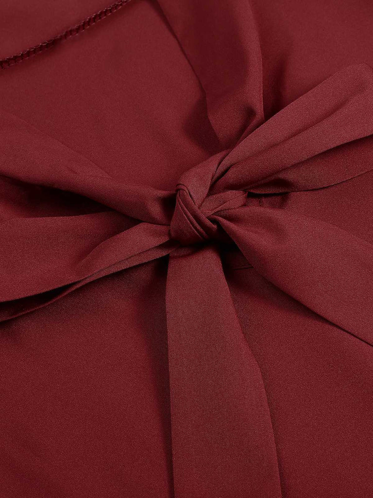 1940s Solid TieNeck Ruffle Sleeve | 1940s | vintage blouse, retro top