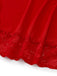 Red 1940s Spaghetti Strap Lace Trim Nightgown - vintage nightgown, retro sleepwear, elegant red