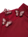 Red 1940s Stand Collar Butterflies Blouse: timeless style reimagined