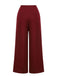 Red 1950s Burgundy Button Wide leg Pants — vintage elegance for the modern woman