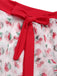 Red 1950s Cherry Tie Waist Cover Up - vintage fashion, retro style, elegant red