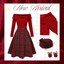 She slips into this Red 1950s Christmas Off Shoulder Tartan Dress and suddenly it's a 1950s daydream