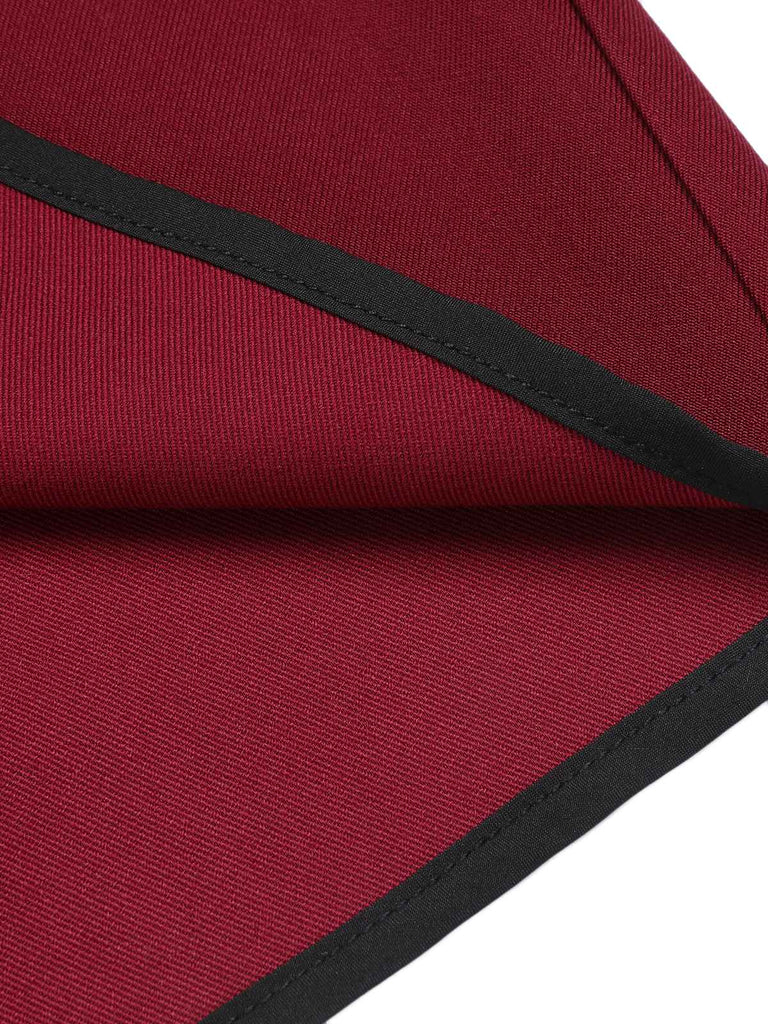 Red 1950s Elastic Waist Solid Shorts: timeless style reimagined