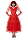 Red 1950s Halloween Ghost Bride Dots Dress Set - vintage dress, retro fashion, rockabilly