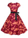 Red 1950s Halloween Ghost Dress With Ribbon, vintage dress, retro fashion, rockabilly, pin-up fashion - perfect for women who love vintage and retro fashion