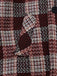Red 1950s Plaid Tweed Stand Collar Coat - vintage fashion, retro style, elegant red