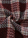Red 1950s Plaid Tweed Stand Collar Coat - vintage fashion, retro style, elegant red