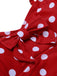 Red 1950s Polka Dot Patchwork Strap Swimsuit, vintage swimsuit, pin-up swimwear - perfect for women who love vintage and retro fashion