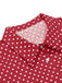 Red 1950s Polka Dot Tie-Front Cropped Blouse | vintage blouse, retro top, classic style - perfect for retro fashion enthusiasts
