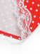 She slips into this Red 1950s Polka Dots Pleated Lace Halter Dress and suddenly it's a 1950s daydream