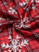 Red 1950s Snowflake Plaid Plush Trim Dress, vintage dress, retro fashion, rockabilly, pin-up fashion - perfect for women who love vintage and retro fashion