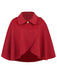 Red 1950s Solid Lapel Cloak Coat - vintage fashion, retro style, elegant red