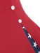 Red 1950s Stars Patchwork Strap Dress — vintage elegance for the modern woman
