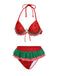 Red 1950s Watermelon Ruffled Bikini Set - vintage fashion, retro style, elegant red