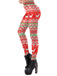 Red 1960s Christmas Elk Plaid Leggings, vintage fashion, retro style - perfect for women who love vintage and retro fashion