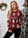 Red 1960s Christmas Tree & Gingerbread Sweater - vintage fashion, retro style, elegant red