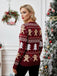 Red 1960s Christmas Tree & Gingerbread Sweater - vintage fashion, retro style, elegant red
