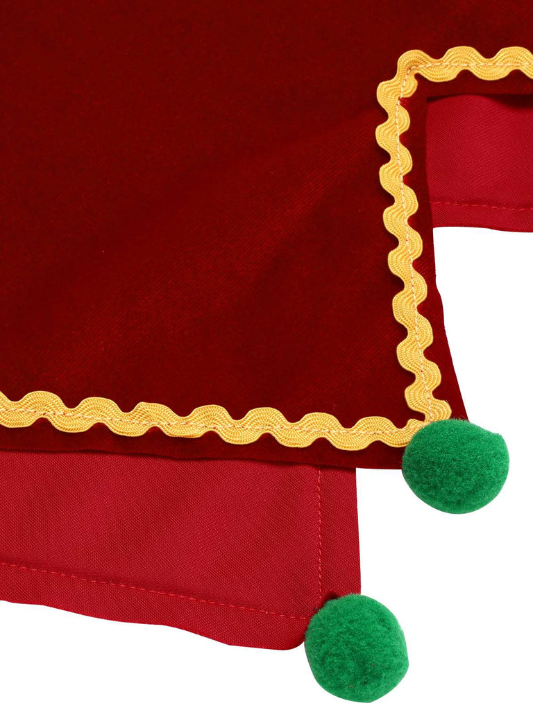 Red 1960s Christmas Wave Hem Contrast Dress, vintage dress, retro fashion - perfect for women who love vintage and retro fashion