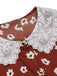 Red 1960s Floral Puff Sleeve Flared Dress: timeless style reimagined