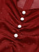 She slips into this Red 1960s Hollow Out Button Satin Dress and suddenly it's a 1960s daydream