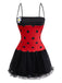 Red 1960s Miraculous Ladybug Cosplay Costume Set - vintage fashion, retro style, elegant red