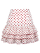 Red 1960s Ruffled Polka Dot Rose Mini Skirt, vintage skirt, retro style - perfect for women who love vintage and retro fashion