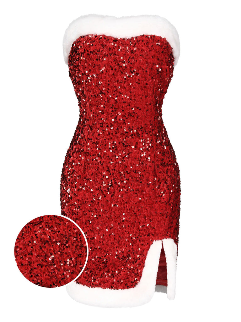 1960s Strapless Sequined Dress | 1960s | vintage dress, retro fashion