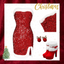 She slips into this Red 1960s Strapless Sequined Dress and suddenly it's a 1960s daydream