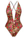 She's wearing Red 1970s Leopard Flower One-Piece Swimsuit and the whole beach remembers the 1970s