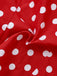 Red 1980s Polka Dot Dress & Mesh Skirt Set - vintage dress, retro fashion, elegant red