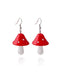 Red 3D Mushroom Resin Vintage Drop Earrings - vintage jewelry, Art Deco for vintage lovers
