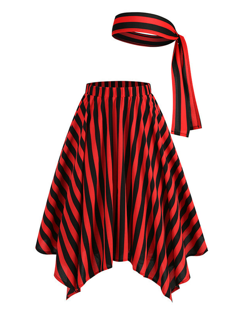 Red 1950s Vintage Classic Skirt