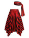 Red 1950s Vintage Classic Skirt 2
