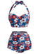 [Pre-Sale] Red & Blue & White 1950s Bikini Set 2